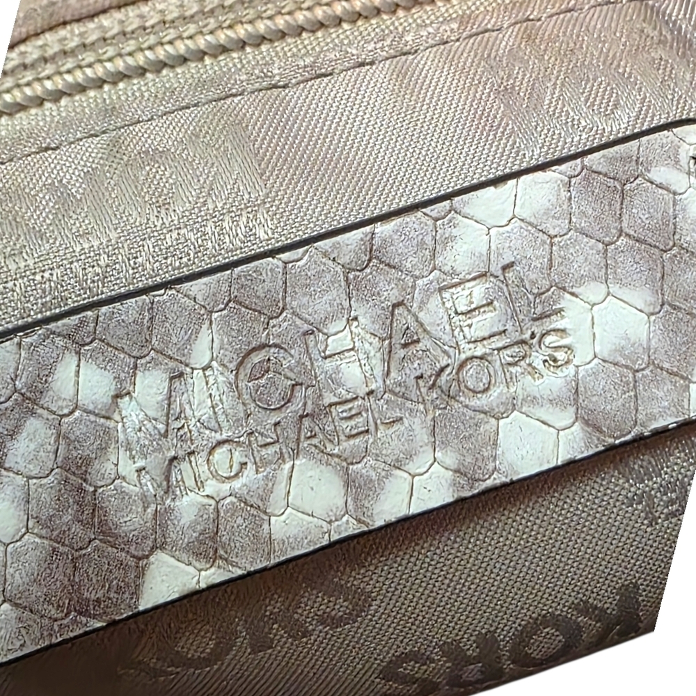 Michael Kors Neutral Python Embossed Leather Shou… - image 12